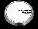 Advan 73mm Platt Centrumkåpa - Vit / Silver Alumit