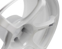 Advan RG-4 18x9 +35 5x114.3 Racing Vit & Svarvad Kant Fälg