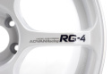 Advan RG-4 18x10 +35 5x114.3 Racing Vit & Svarvad Kant Fälg