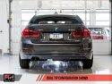 BMW F3X 28i / 30i Touring Edition Axle-back Exhaust Single Side Diamond Black Tips (80mm) AWE Tuning