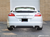 awe3010-42024 Panamera Turbo Performance Exhaust System Track Edition Polished Silver Tips AWE Tuning (4)