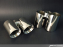 Panamera Turbo Performance Exhaust System Track Edition Polished Silver Tips AWE Tuning