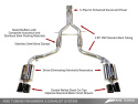 Porsche Panamera S/4S Touring Edition Avgassystem - Polished Silver Tips AWE Tuning