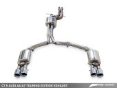 awe3015-43076 Audi C7.5 A6 3.0T Touring Edition Exhaust - Quad Outlet, Diamond Black Tips AWE Tuning (2)