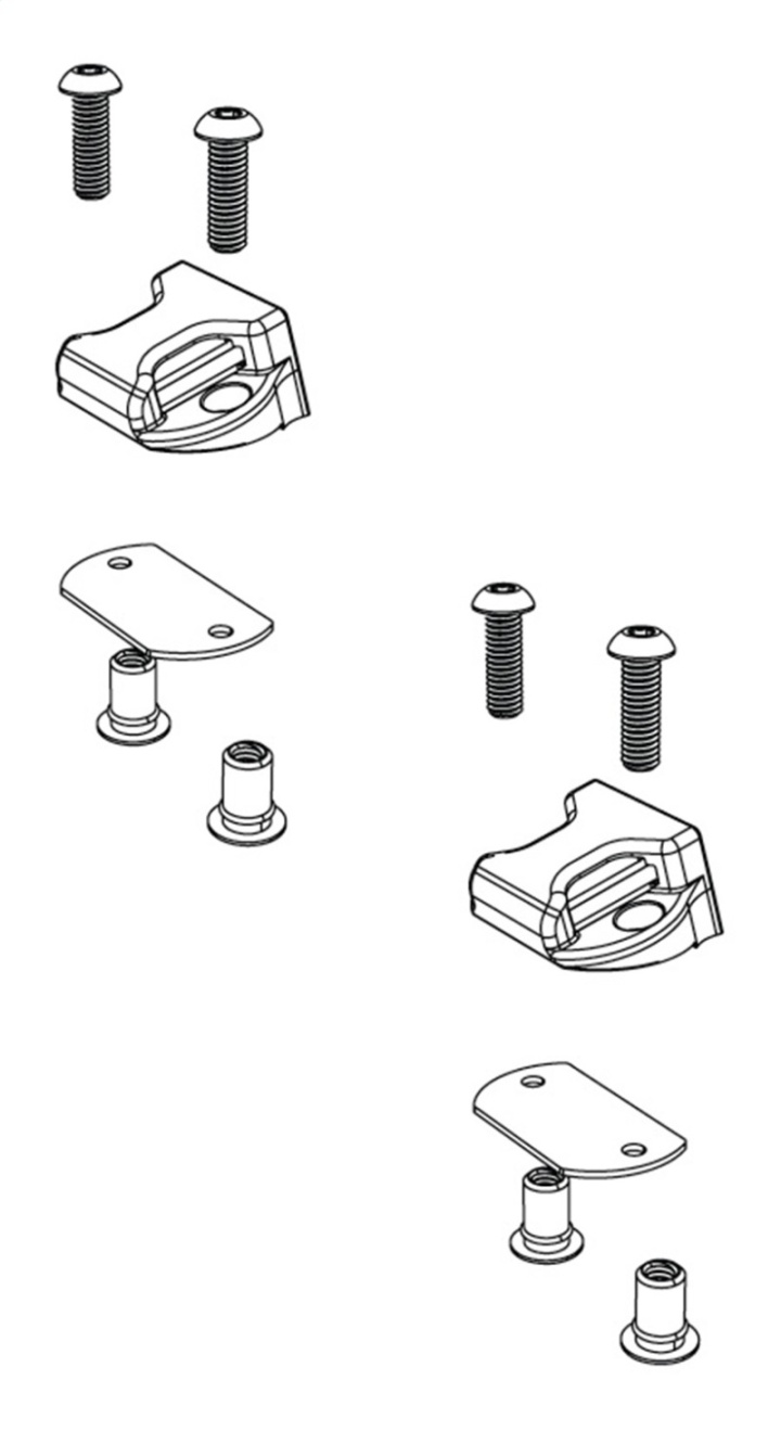 BAKFlip Top Side Buckle End Clips Qty 2 (w/ Hardware) i gruppen Välj bilmodell hos DDESIGN Scandinavia AB (bakPARTS-356A0002)
