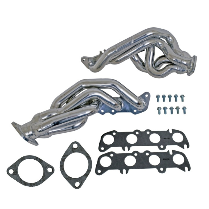 Mustang GT 2011-2014 Korta Extraktorgrenrör med Avstämda Rörlängder 1-5/8 tum Silverkeramisk Beläggning BBK i gruppen Välj bilmodell / Ford / Mustang 05-14 / Tuning hos DDESIGN Scandinavia AB (bbk16320)