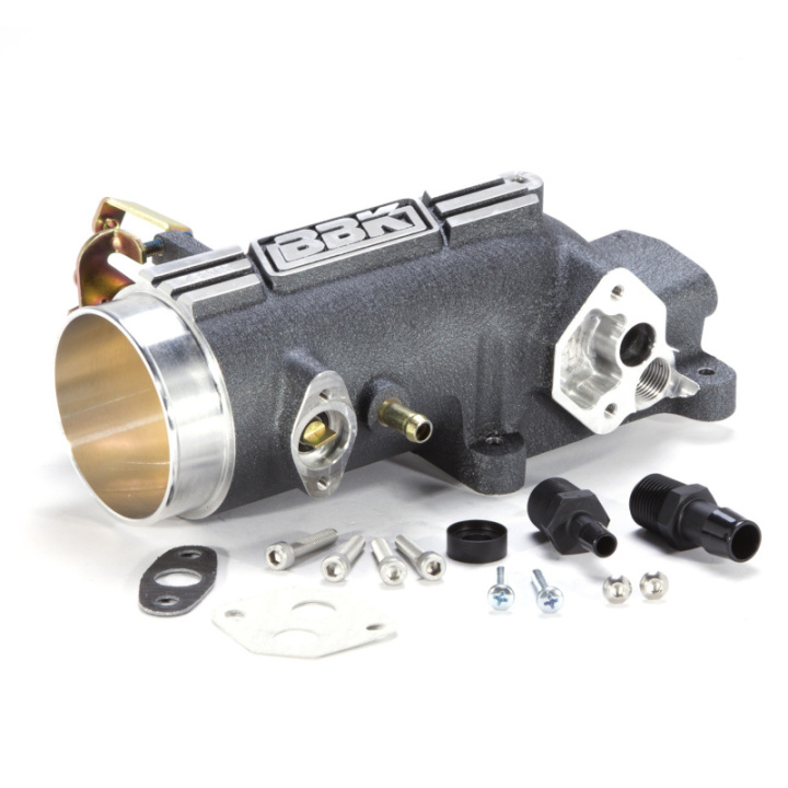 Mustang GT 1996-2004 4.6 78mm Spjällhus med Insugsanslutning Power Plus Mörkgrå BBK i gruppen Välj bilmodell / Ford / Mustang 94-04 / Tuning hos DDESIGN Scandinavia AB (bbk1780)