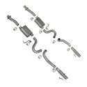 Mustang 1986-2004 Catback-avgassystem Varitune Ljuddämpare Ändrör i Rostfritt Stål BBK