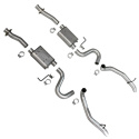 Mustang GT 1987-1993 Catback-avgassystem Varitune Ljuddämpare Aluminiserade Nedåtriktade Ändrör BBK