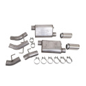 Vari-Tune Axleback-avgassystem 2 Justerbara Prestandaljuddämpare 2-3/4 tum Rör 4 tum Ändrör BBK