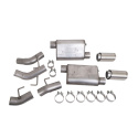 Vari-Tune Axleback-avgassystem 2 Justerbara Prestandaljuddämpare 2-3/4 tum Rör 4 tum Ändrör BBK