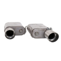 Vari-Tune Axleback-avgassystem 2 Justerbara Prestandaljuddämpare 2-3/4 tum Rör 4 tum Ändrör BBK