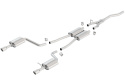 2002-2008 Audi A4 3.0 B6 / B7 Catback Sportavgassystem Borla