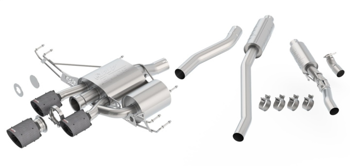 bor140738CFBA 2017-2021 Honda Civic Type R Cat-Back Avgassystem ATAK Borla