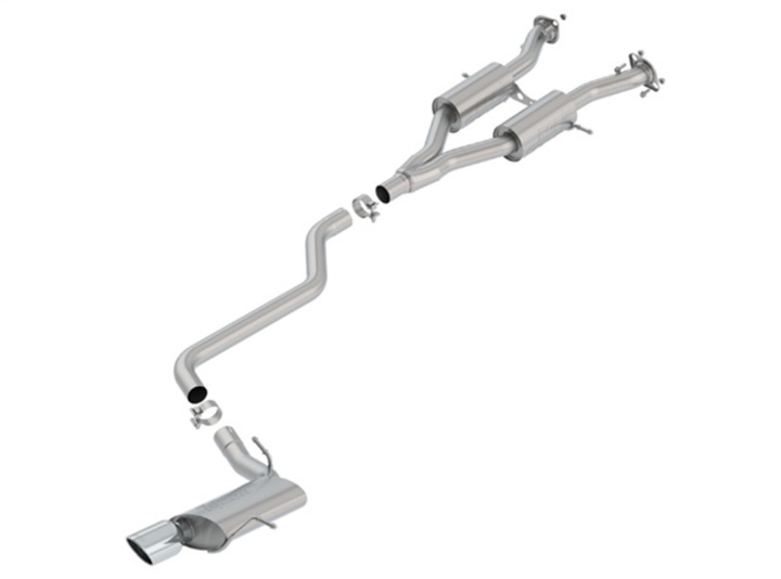 bor140748 2014-2021 Jeep Grand Cherokee WK2 Cat-Back Avgassystem S-Type Borla