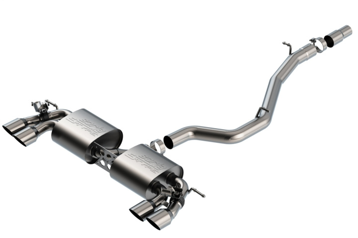 bor140830SB 2018-2019 Volkswagen Golf R MK7.5 2.0L 4 Cyl. Turbo Cat-Back Avgassystem S-Type Borla