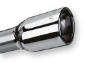 Utblås 2.25\'\' Inlopp / 3.625\'\' x 2.5\'\' Utlopp Singel Oval Rolled-Edge Angle-Cut Borla