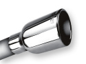 Utblås 2.25\'\' Inlopp / 3.19\'\' Utlopp Singel Runda Rolled-Edge Angle-Cut Borla