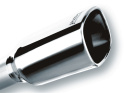 Utblås 2.25\'\' Inlopp / 3.28\'\' x 3.5\'\' Utlopp Singel Square Rolled-Edge Angle-Cut Borla