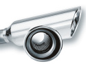 Utblås 2.25\'\' Inlopp / 4\'\' Utlopp Singel Runda Rolled Angle-Cut Lined Resonated Borla