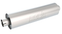 Specialty Ljuddämpare Heavy Duty (Truck) 3\'\' Center Inlopp / 3\'\' Center Utlopp 6.75\'\' Runda x 24\'\' Lång Dämpare Borla