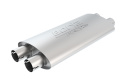 ProXS Ljuddämpare 2.25\'\' Dubbla Inlopp / 2.25\'\' Dubbla Utlopp 4\'\' x 9.5\'\' Oval x 19\'\' Lång Dämpare Slitsad Anslutning Borla