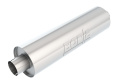 Specialty Ljuddämpare Heavy Duty (Truck) 3\'\' Center Inlopp / 3\'\' Center Utlopp 6.75\'\' Runda x 24\'\' Lång Dämpare Slitsad Anslutning Borla