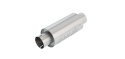 Resonator 3\'\' Center Inlopp / 3\'\' Center Utlopp 5\'\' Runda x 10in Lång Dämpare Slitsad Anslutning Borla