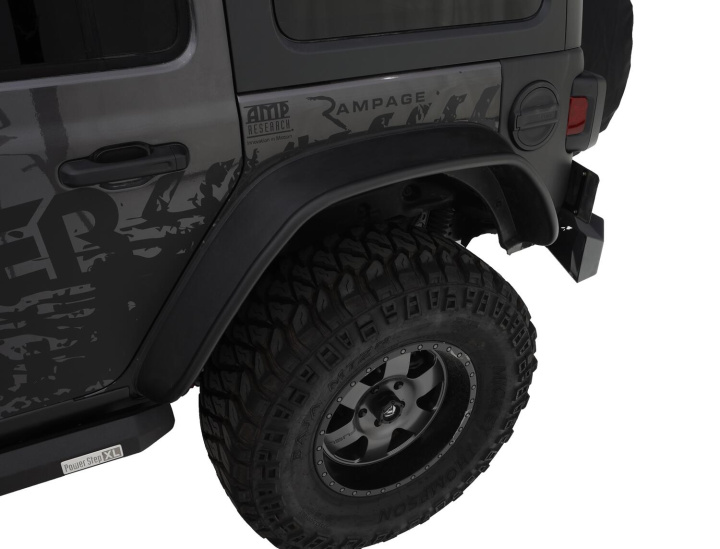 Jeep Wrangler 2018–2025 Skärmbreddare Flat Style - Set om 4 Bushwacker i gruppen Välj bilmodell / Jeep / Wrangler JL 2018+ / Styling hos DDESIGN Scandinavia AB (bus10923-07)