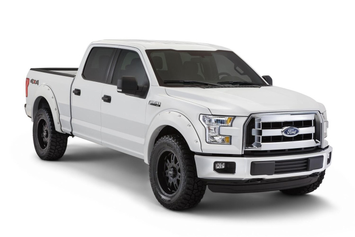 Ford F 250/350 2020–2022 Skärmbreddare Pocket Style- Oxford Vit Slät Yta - Set om 4 Bushwacker i gruppen Välj bilmodell / Ford / F-250 - F-350 17+ / Styling hos DDESIGN Scandinavia AB (bus20942-12)
