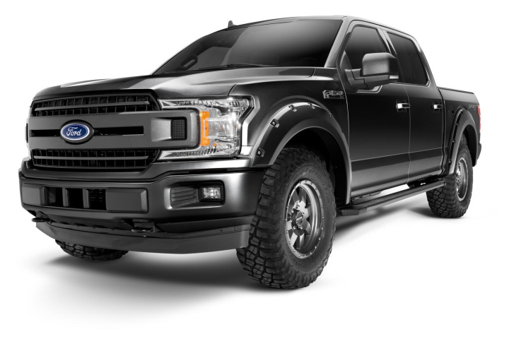 Ford F 150 2018–2020 Skärmbreddare Pocket Style- Agate Svart Met Finish - Set om 4 Bushwacker i gruppen Välj bilmodell / Ford / F-150 15+ / Styling hos DDESIGN Scandinavia AB (bus20945-32)