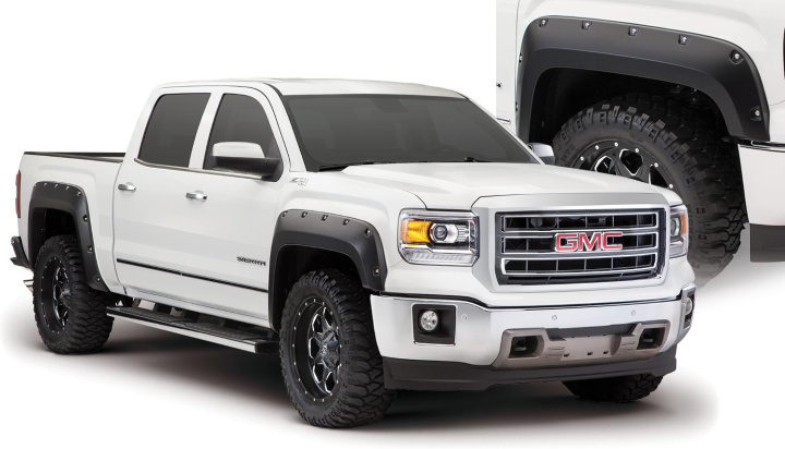 GMC Sierra 1500 2016–2019 Skärmbreddare Pocket Style - Set om 4 Bushwacker i gruppen Välj bilmodell hos DDESIGN Scandinavia AB (bus40974-02)