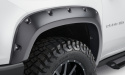 Chevrolet Silverado 3500 / 2500 HD 2020-2023 \'\'Pocket Style\'\' Skärmbreddare (4 delar) Svarta Bushwacker