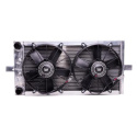 Nissan 240SX S13/S14/S15 Radiator CHB 16AN Tucked Aluminum with 2 12in Ultra Fans