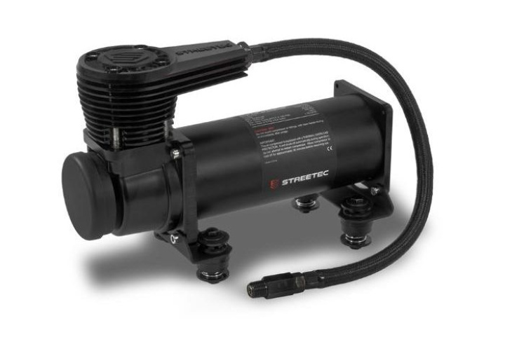 STREETEC comp2 EVO Svart Kompressor CE-märkt i gruppen Universala produkter / Chassi / Luftfjädring / Lösa delar för luftfjädring / Kompressorer för luftfjädring hos DDESIGN Scandinavia AB (comp2_black)