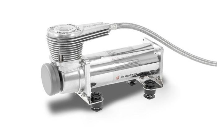 STREETEC comp2 EVO Krom Kompressor CE-märkt i gruppen Universala produkter / Chassi / Luftfjädring / Lösa delar för luftfjädring / Kompressorer för luftfjädring hos DDESIGN Scandinavia AB (comp2_chrome)