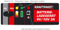 Batteriladdare 6v - 12v / 100ah - 3A Laddstyrka Dino Kraftpaket
