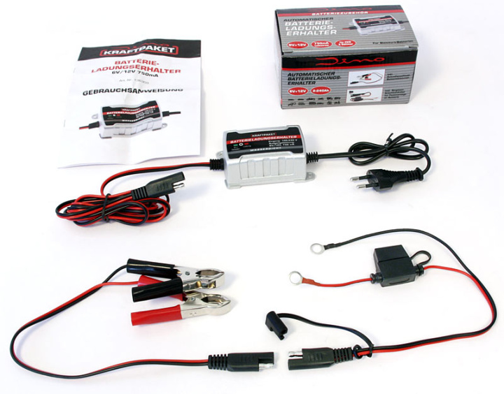 Underhållsladdare 6v - 12v / 240ah - 0,75A Laddstyrka Dino Kraftpaket i gruppen Universala produkter / Motorsportprodukter / Verktyg & Tillbehör / Verktyg & Garagetillbehör hos DDESIGN Scandinavia AB (dk-119000760641)