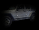 07-18 Jeep Wrangler JK Rock Sliders / Stenskydd Mattsvarta (4-dörrars)  DV8 Offroad