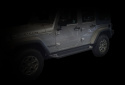 07-18 Jeep Wrangler JK Rock Sliders / Stenskydd Mattsvarta (4-dörrars)  DV8 Offroad