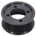 2.625 in. 6-Rib Black Anodiserad Competition Kompressor Spännrulle Edelbrock