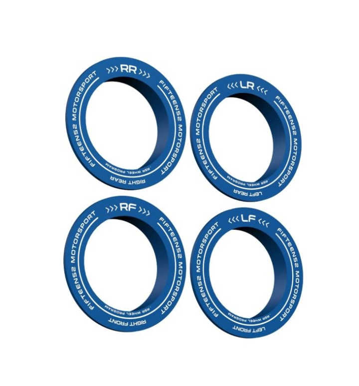 fft52-RSRRING-BLUE-CD-SET Fifteen52 Holeshot RSR Centerringar Blå (Set med 4st)