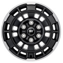 2021-2025 Bronco 17X8.5 Fälg - Mattsvart Machined Ford Racing