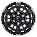 2021-2025 Bronco 17X8.5 Fälg - Mattsvart Machined Ford Racing