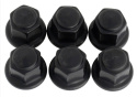 M12 X 1.5 Svarta Hjulmuttrar (6st) Ford Racing