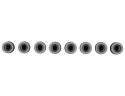 M14 X 1.5 Svarta Hjulmuttrar Set Om 8 Ford Racing
