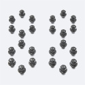 M12 x 1.5 Svart Hjulmutter Kit (24 st) Ford Racing