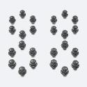 M12 x 1.5 Svart Hjulmutter Kit (24 st) Ford Racing