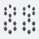 M14 X 1.5 Svart Hjulmutter Kit (24 st) Ford Racing