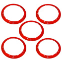 2021-25 Bronco Beadlock Trim Ring Kit - Röd Ford Racing